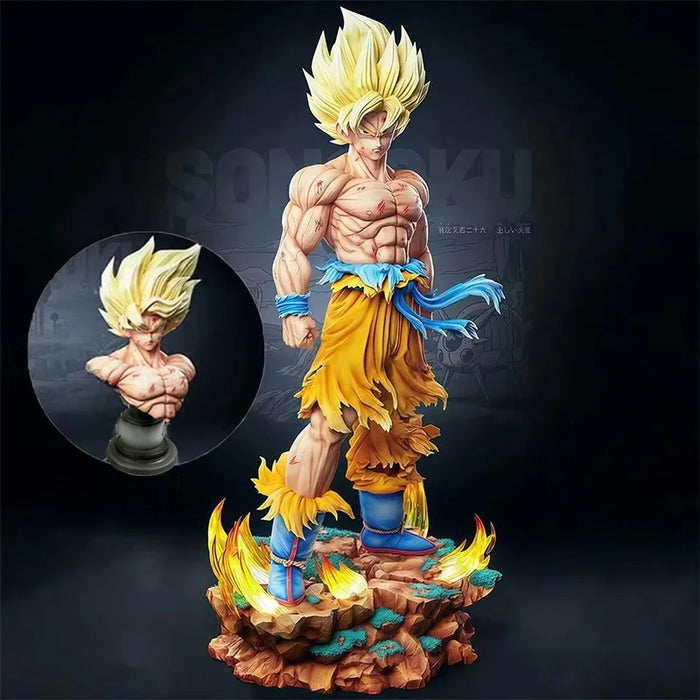 Super Saiyan Goku Figure With LED Base And Swap Heads