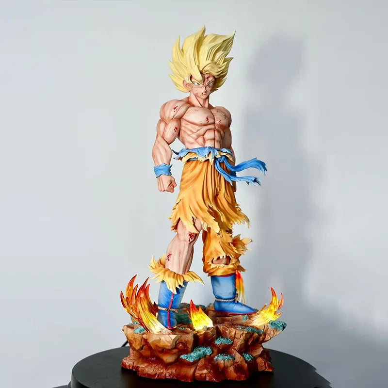 Super Saiyan Goku Figure With LED Base And Swap Heads - AniLoot AniLoot Super Saiyan Goku Figure With LED Base And Swap Heads