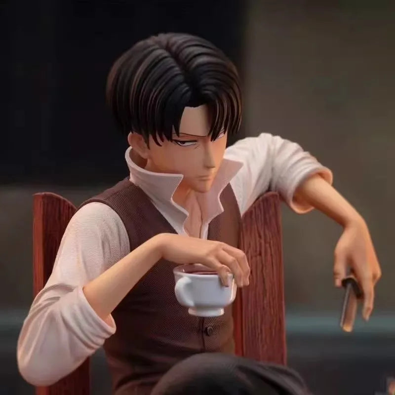 19cm Levi Ackerman Anime Figure Sitting PVC Model - AniLoot AniLoot 19cm Levi Ackerman Anime Figure Sitting PVC Model
