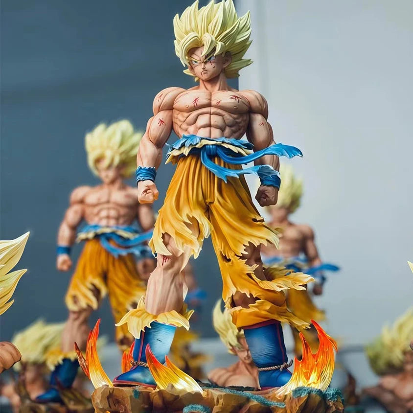 Super Saiyan Goku Figure With LED Base And Swap Heads - AniLoot AniLoot Super Saiyan Goku Figure With LED Base And Swap Heads