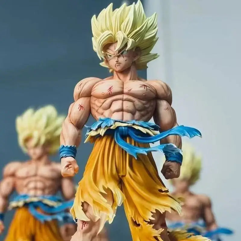Super Saiyan Goku Figure With LED Base And Swap Heads - AniLoot AniLoot Super Saiyan Goku Figure With LED Base And Swap Heads