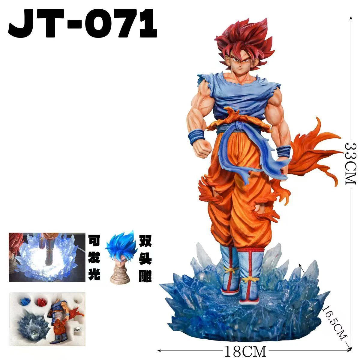Super Saiyan Goku PVC Figure With LED Display Base - AniLoot AniLoot Super Saiyan Goku PVC Figure With LED Display Base