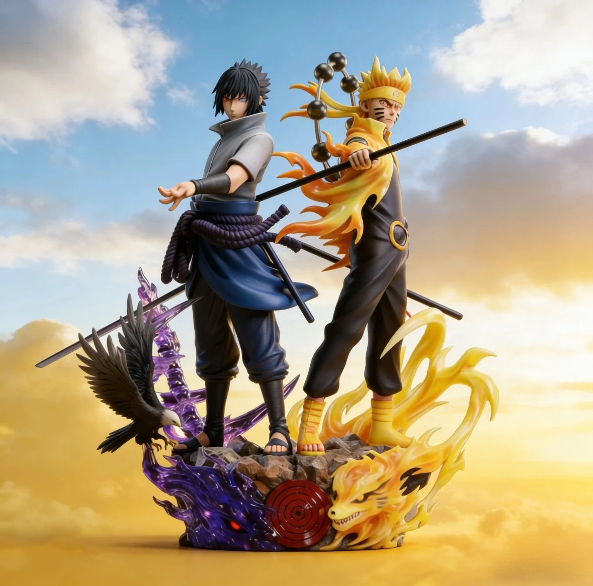 Naruto And Sasuke Figures 22cm - AniLoot AniLoot Naruto And Sasuke Figures 22cm
